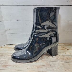 Me + Em 60s Patent Leather High Ankle Boot In Italian Leather EU 40